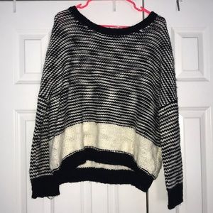 Black and white sweater